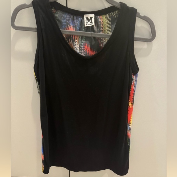 M by Missoni Tops - MMissoni tank top. Black in front and multi colored abstract design on back. Sm